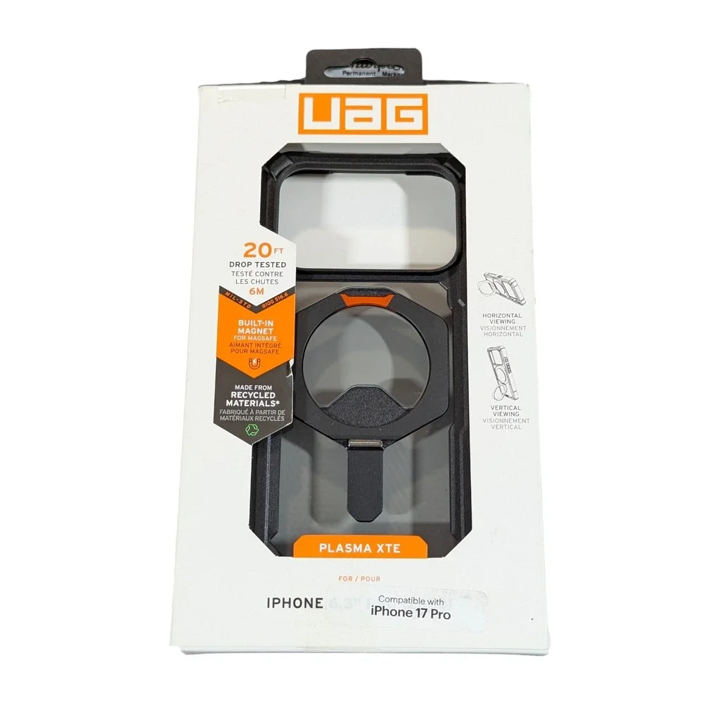 M3-P UAG Apple iPhone 17 Pro Magsafe Case w Kickstand Plasma XTE Black/Orange ⬇️